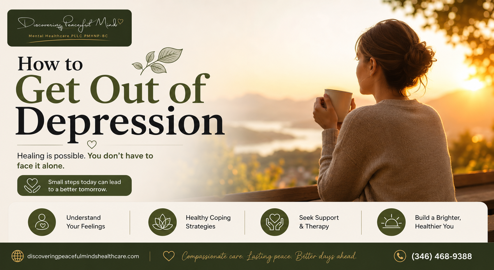person reflecting emotionally while learning healthy ways to cope with depression and improve mental wellness